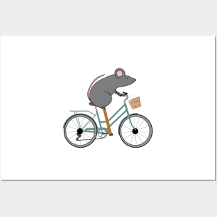 Mouse on a bike Posters and Art